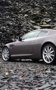 Preview wallpaper aston martin, db9, 2004, gray, side view, style, cars