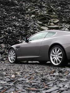 Preview wallpaper aston martin, db9, 2004, gray, side view, style, cars