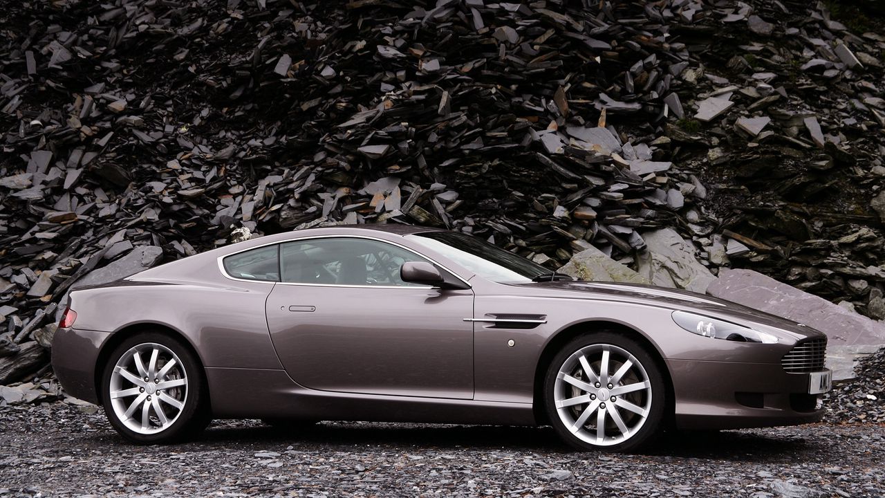 Wallpaper aston martin, db9, 2004, gray side view, style, cars