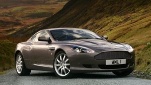 Preview wallpaper aston martin, db9, 2004, metallic gray, side view, style, cars, nature