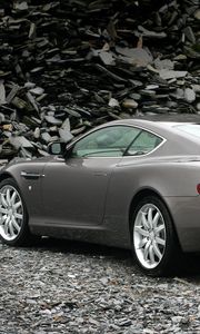 Preview wallpaper aston martin, db9, 2004, gray, rear view, style, cars