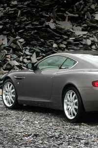 Preview wallpaper aston martin, db9, 2004, gray, rear view, style, cars