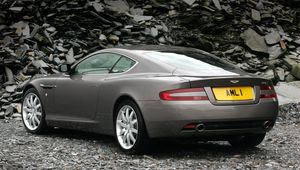 Preview wallpaper aston martin, db9, 2004, gray, rear view, style, cars