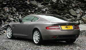 Preview wallpaper aston martin, db9, 2004, gray, rear view, style, cars