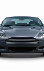 Preview wallpaper aston martin, db9, 2004, gray metallic, front view, style, auto