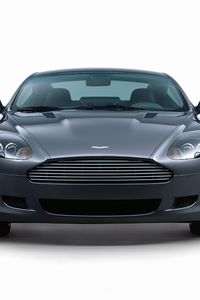 Preview wallpaper aston martin, db9, 2004, gray metallic, front view, style, auto