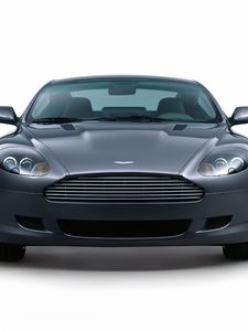 Preview wallpaper aston martin, db9, 2004, gray metallic, front view, style, auto