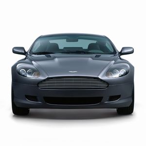 Preview wallpaper aston martin, db9, 2004, gray metallic, front view, style, auto