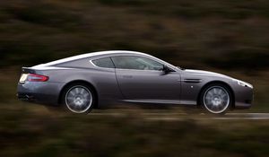 Preview wallpaper aston martin, db9, 2004, gray, side view, style, cars, speed, nature