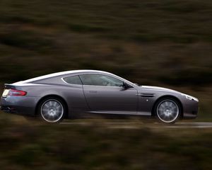 Preview wallpaper aston martin, db9, 2004, gray, side view, style, cars, speed, nature