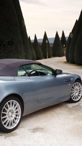 Preview wallpaper aston martin, db9, 2004, blue, side view, style, cars, nature