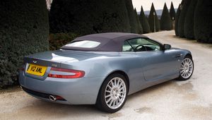 Preview wallpaper aston martin, db9, 2004, blue, side view, style, cars, nature