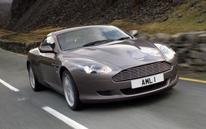 Preview wallpaper aston martin, db9, 2004, gray, front view, style, sports, cars, speed, asphalt