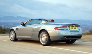 Preview wallpaper aston martin, db9, 2004, gray, side view, style, cars, speed, mountains