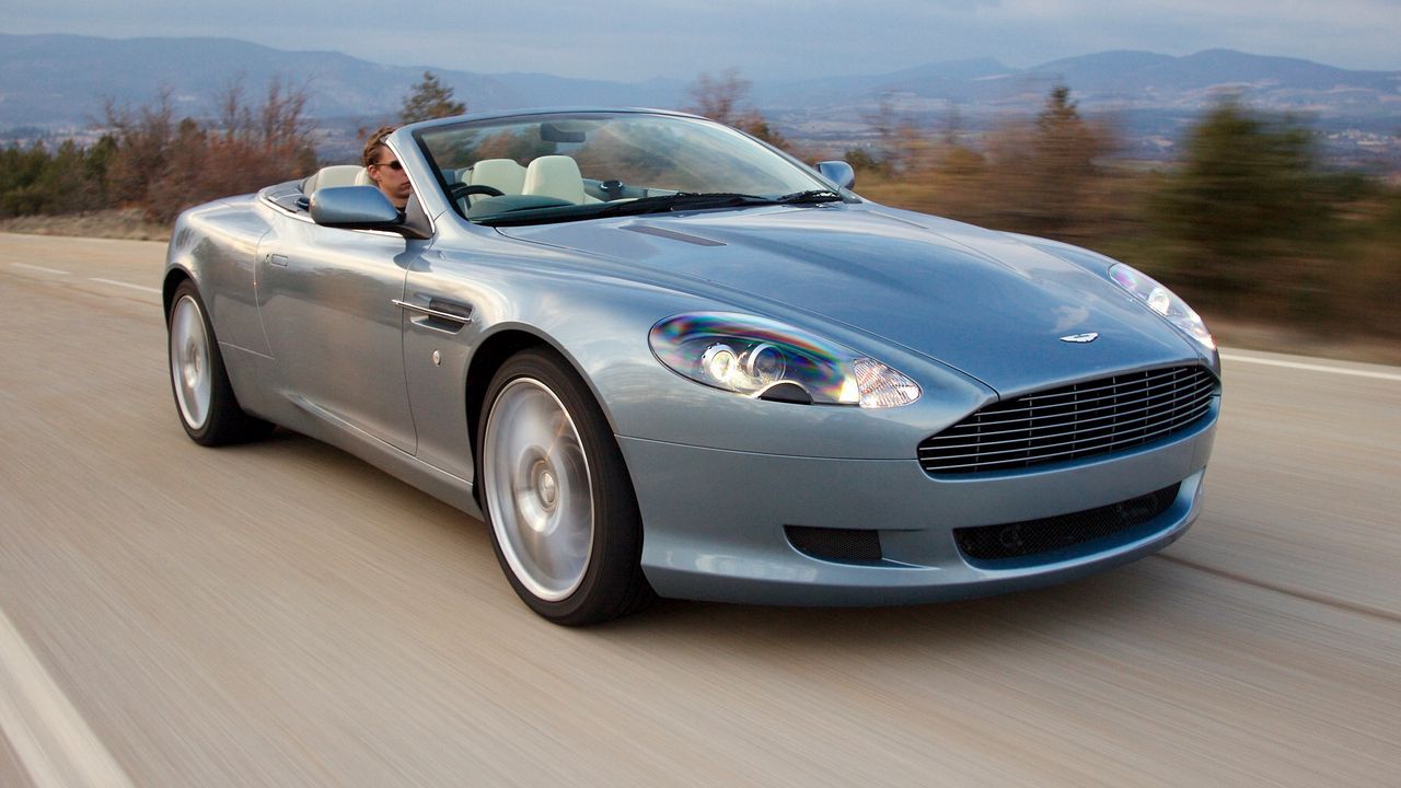 Wallpaper aston martin, db9, 2004, blue, front view, style, cars, nature