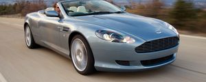 Preview wallpaper aston martin, db9, 2004, blue, front view, style, cars, nature