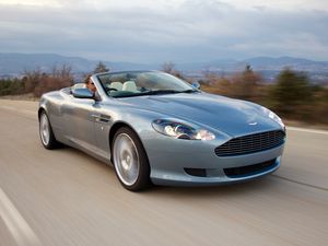 Preview wallpaper aston martin, db9, 2004, blue, front view, style, cars, nature