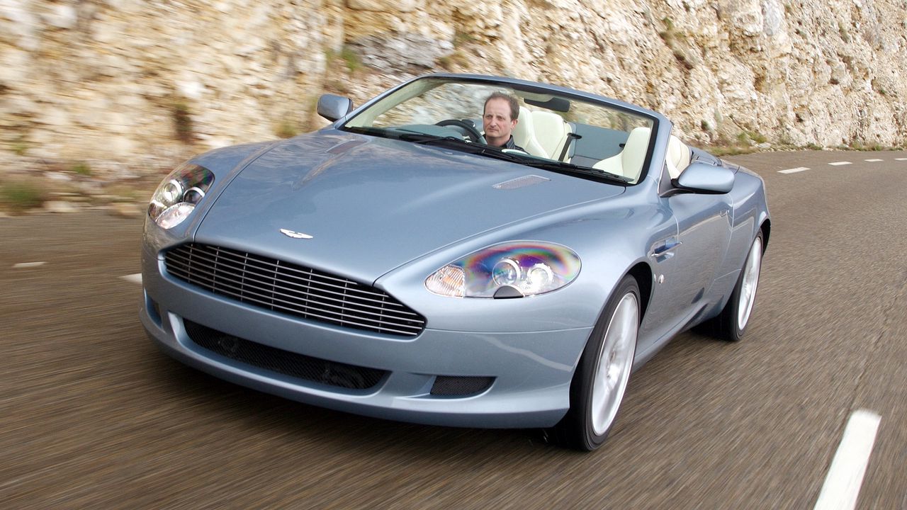 Wallpaper aston martin, db9, 2004, blue, front view, sports, cars, speed