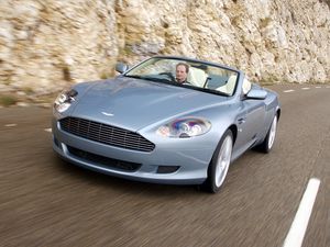 Preview wallpaper aston martin, db9, 2004, blue, front view, sports, cars, speed