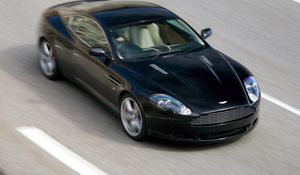 Preview wallpaper aston martin, db9, 2006, black, top view, style, cars, sports, speed, asphalt