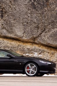 Preview wallpaper aston martin, db9, 2006, black, side view, style, sports, cars