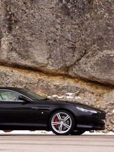 Preview wallpaper aston martin, db9, 2006, black, side view, style, sports, cars