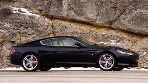 Preview wallpaper aston martin, db9, 2006, black, side view, style, sports, cars