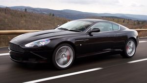 Preview wallpaper aston martin, db9, 2006, black, side view, sports, cars, mountains, nature