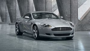 Preview wallpaper aston martin, db9, 2008, gray metallic, front view, style, cars, reflection