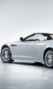 Preview wallpaper aston martin, db9, 2008, white, side view, style, cars