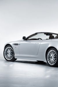 Preview wallpaper aston martin, db9, 2008, white, side view, style, cars