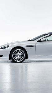 Preview wallpaper aston martin, db9, 2008, white, side view, style, cars