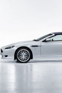 Preview wallpaper aston martin, db9, 2008, white, side view, style, cars