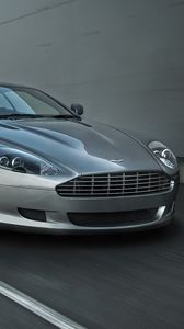 Preview wallpaper aston martin, db9, 2008, white, front view, style, cars, speed, asphalt