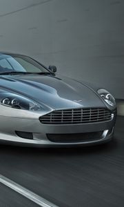 Preview wallpaper aston martin, db9, 2008, white, front view, style, cars, speed, asphalt