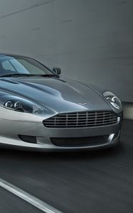 Preview wallpaper aston martin, db9, 2008, white, front view, style, cars, speed, asphalt