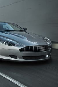 Preview wallpaper aston martin, db9, 2008, white, front view, style, cars, speed, asphalt