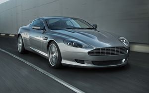 Preview wallpaper aston martin, db9, 2008, white, front view, style, cars, speed, asphalt
