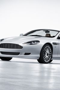 Preview wallpaper aston martin, db9, 2008, white, side view, style, sports, cars