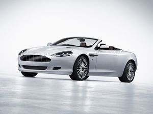 Preview wallpaper aston martin, db9, 2008, white, side view, style, sports, cars