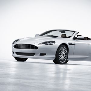 Preview wallpaper aston martin, db9, 2008, white, side view, style, sports, cars