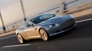 Preview wallpaper aston martin, db9, 2008, gray, side view, cars, speed