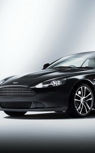 Preview wallpaper aston martin, db9, 2010, black, side view, style, cars