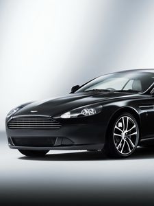 Preview wallpaper aston martin, db9, 2010, black, side view, style, cars