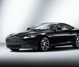 Preview wallpaper aston martin, db9, 2010, black, side view, style, cars