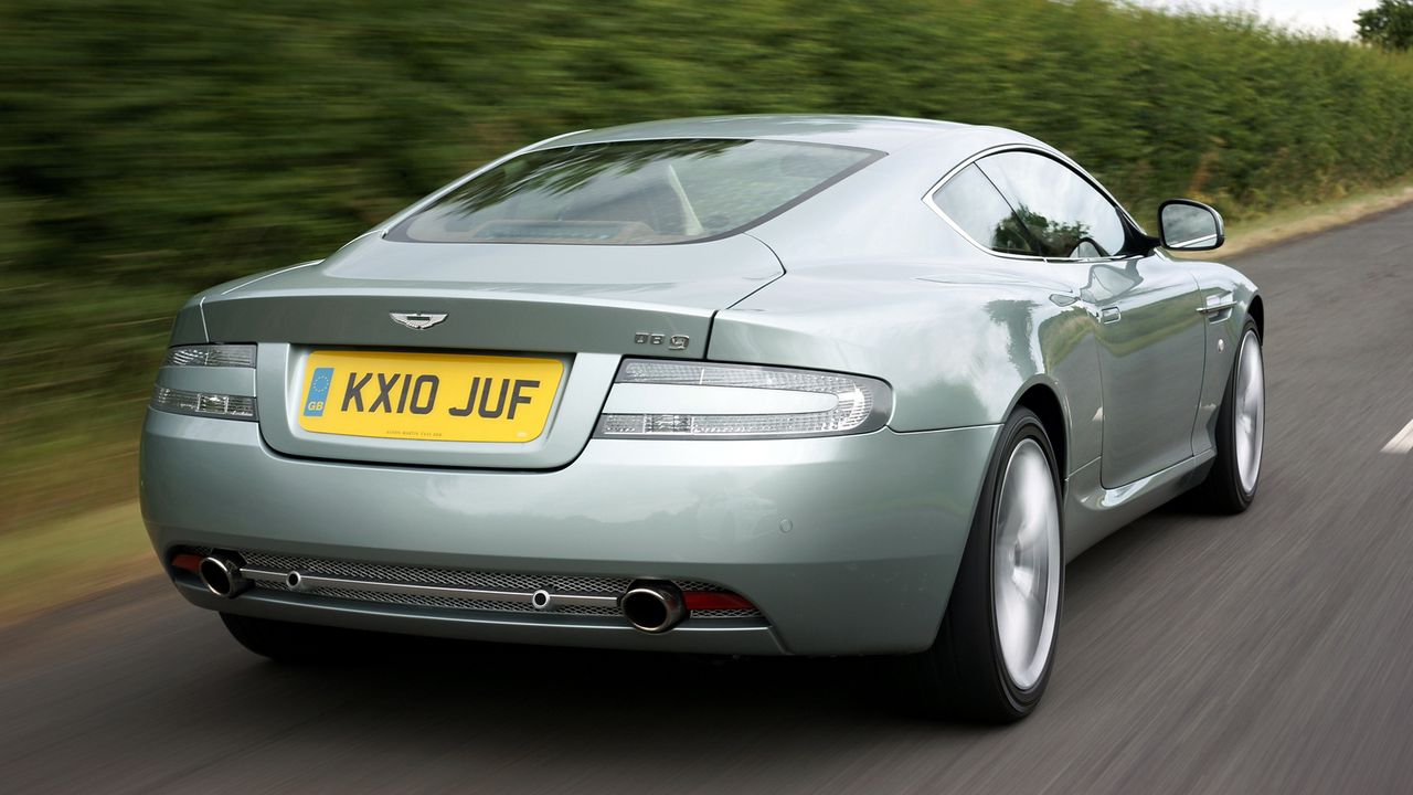 Wallpaper aston martin, db9, 2010, pale blue, rear view, style, speed, nature