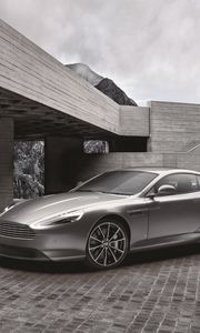 Preview wallpaper aston martin, db9, gt, gray, side view