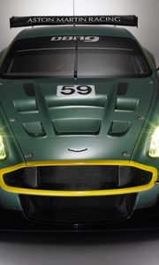 Preview wallpaper aston martin, dbr9, 2005, green, front view, style, sports, car, racing car