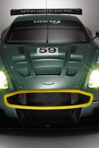 Preview wallpaper aston martin, dbr9, 2005, green, front view, style, sports, car, racing car