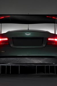 Preview wallpaper aston martin dbr9, 2005, black, rear view, style, cars, sports